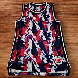 AND1 Basketball Player Allover Print Sleeveless Jersey Youth MED 8
